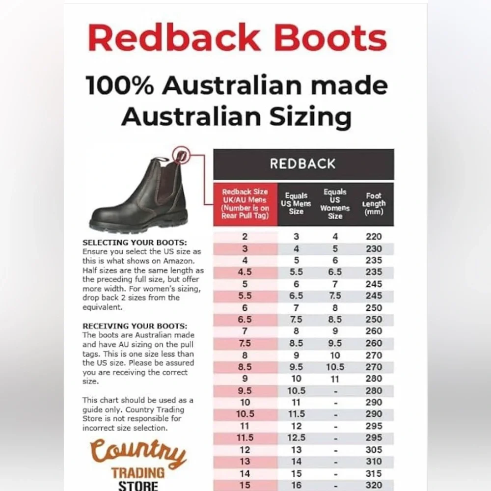 Redback Black Leather Chelsea Boots Mens US size 9.5 - Picture 12 of 12